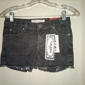 **2 for $20**Vigoss distressed embellished jean shorts size 12, GIRLS